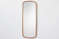 Miroir doré et rouge, années 1960