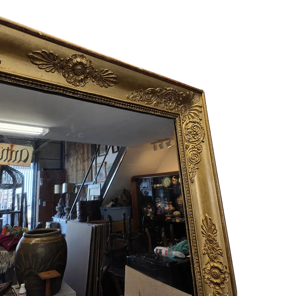 Miroir doré français ancien, début des années 1800