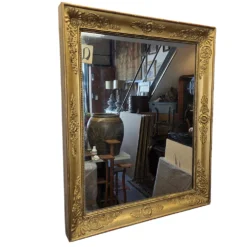 Miroir doré français ancien, début des années 1800