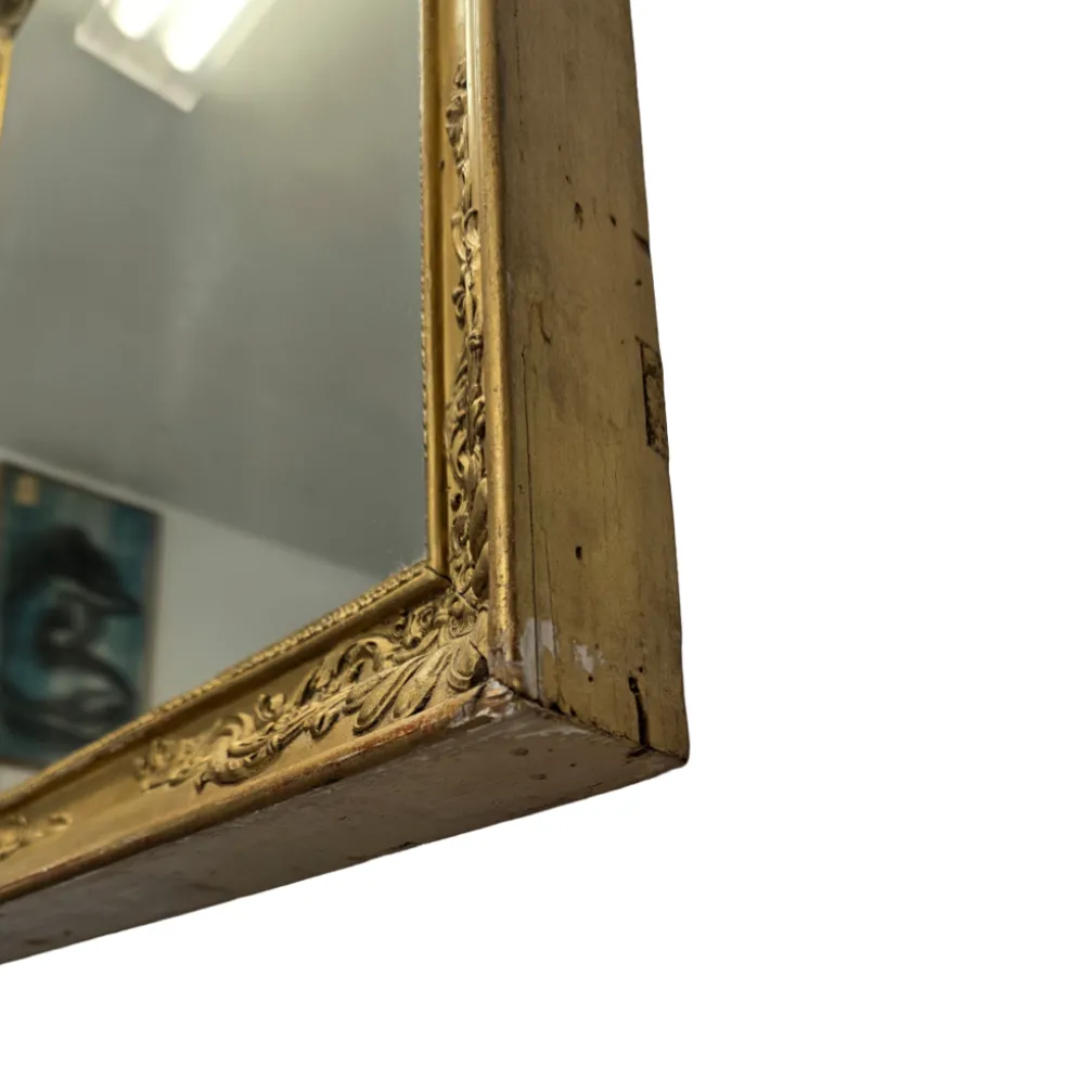 Miroir doré français ancien, début des années 1800