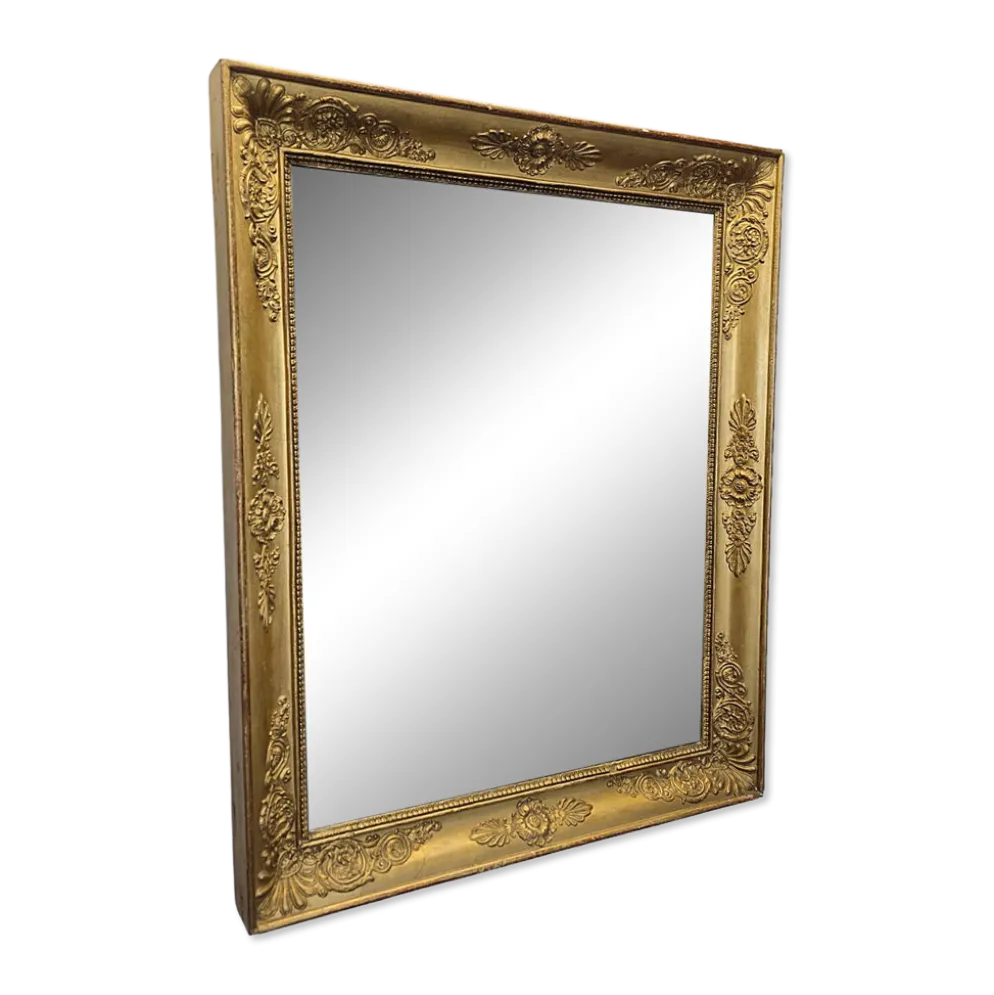Miroir doré français ancien, début des années 1800