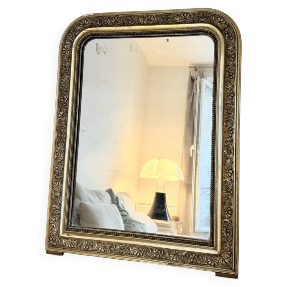 Miroir doré - Louis Philippe feuille d’or 51x65cm