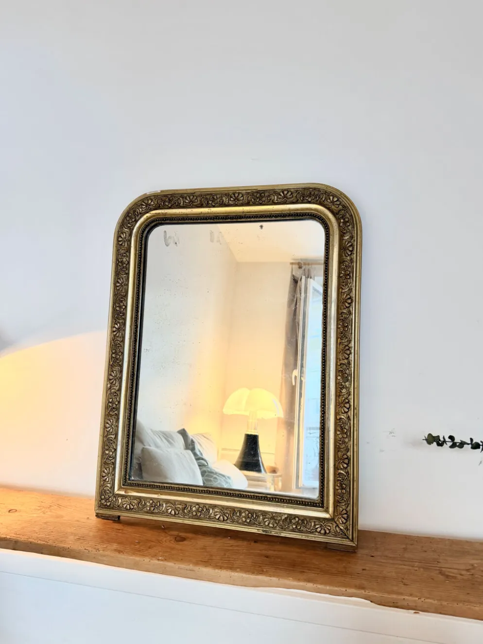 Miroir doré - Louis Philippe feuille d’or 51x65cm