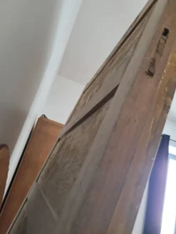 Miroir doré stuc et bois Empire