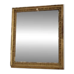 Miroir doré stuc et bois Empire