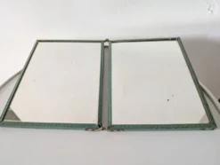 Miroir double de barbier ancien