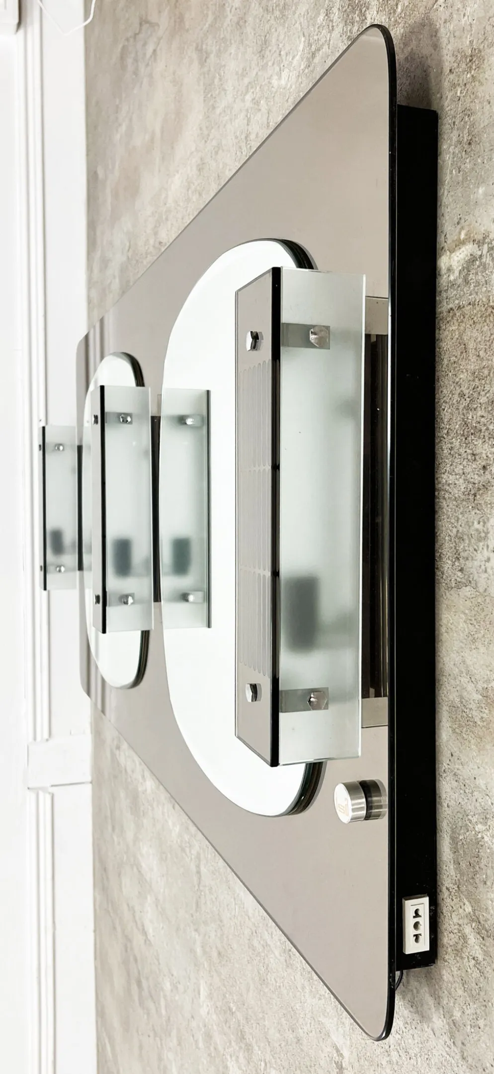 Miroir double glace vintage années 70
