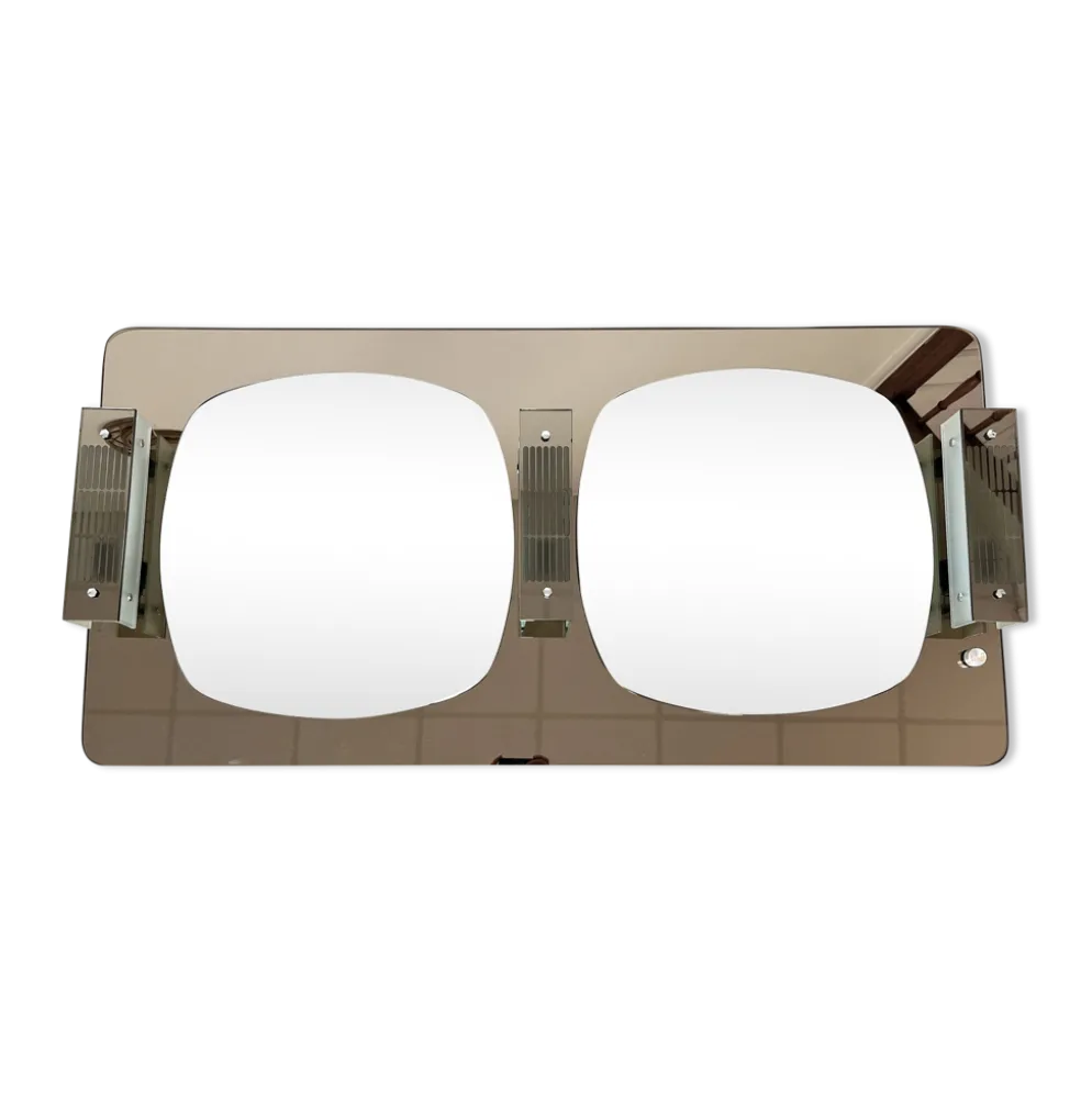 Miroir double glace vintage années 70