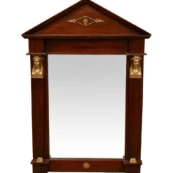 Miroir Empire à fronton triangulaire, XIXe siècle