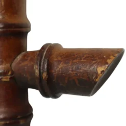 Miroir en bois ancien imitant le bambou, France