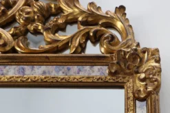 Miroir en bois doré de style rococo par Deknudt, Belgique, 20e siècle