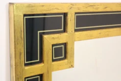 Miroir en bois doré et verre noir par Deknudt Belgium