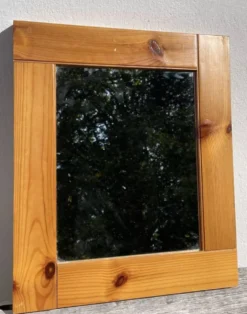 Miroir en bois Maison Regain pin 1980 40x35