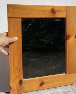 Miroir en bois Maison Regain pin 1980 40x35