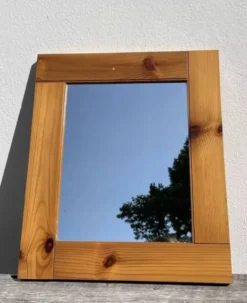 Miroir en bois Maison Regain pin 1980 40x35
