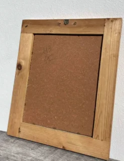 Miroir en bois Maison Regain pin 1980 40x35