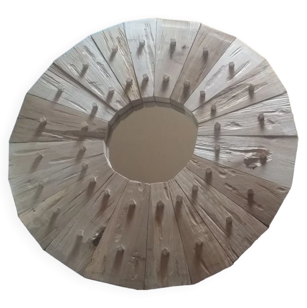 Miroir en bois massif 60cm