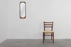 Miroir en bois octogonal géométrique Art Déco, Italie vers 1925