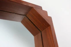 Miroir en bois octogonal géométrique Art Déco, Italie vers 1925