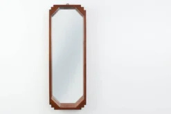 Miroir en bois octogonal géométrique Art Déco, Italie vers 1925