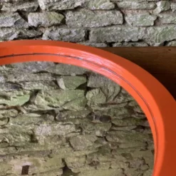 Miroir en bois orange