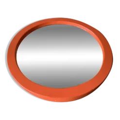 Miroir en bois orange