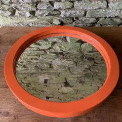 Miroir en bois orange