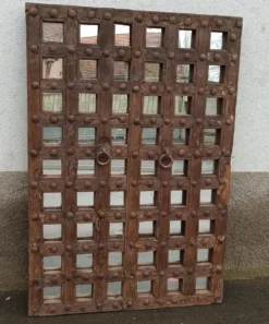 Miroir en bois original avec croisillons