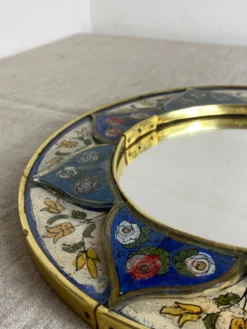 Miroir en bois peint et verre
