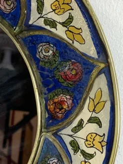 Miroir en bois peint et verre