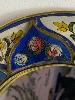 Miroir en bois peint et verre