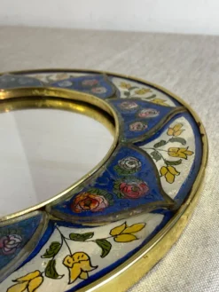 Miroir en bois peint et verre