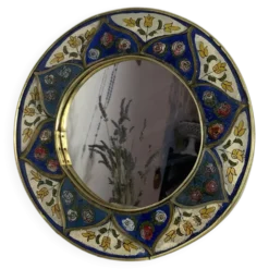 Miroir en bois peint et verre