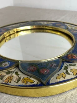 Miroir en bois peint et verre