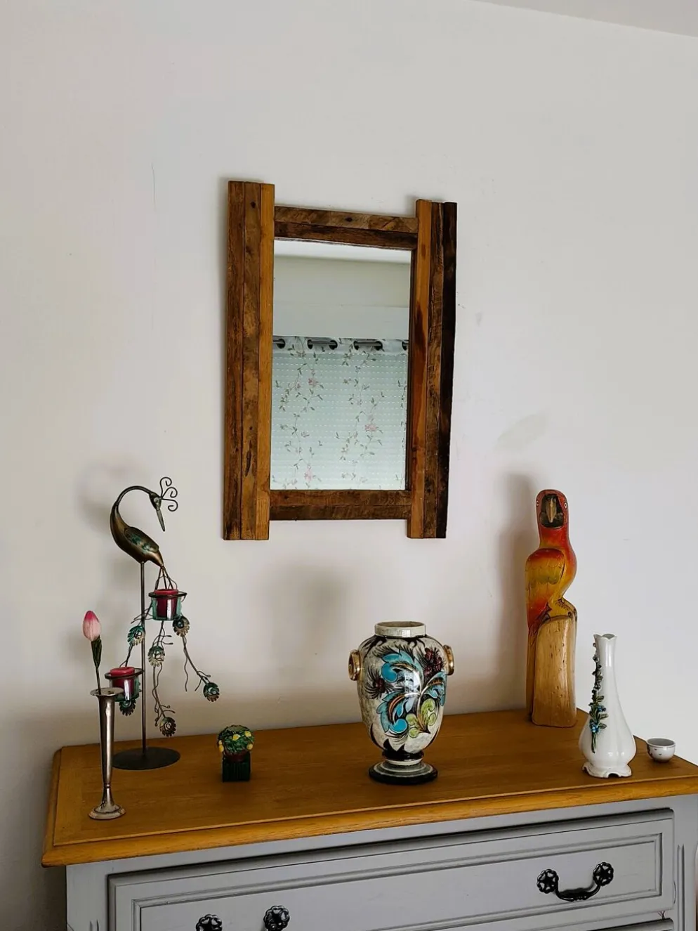 Miroir en bois recyclé