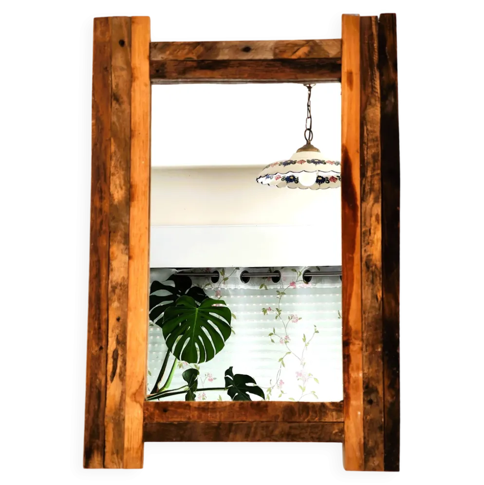 Miroir en bois recyclé