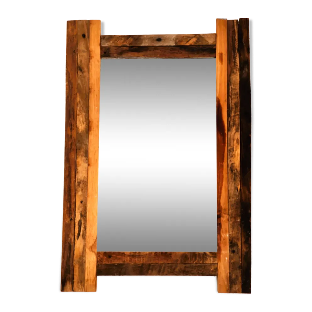 Miroir en bois recyclé
