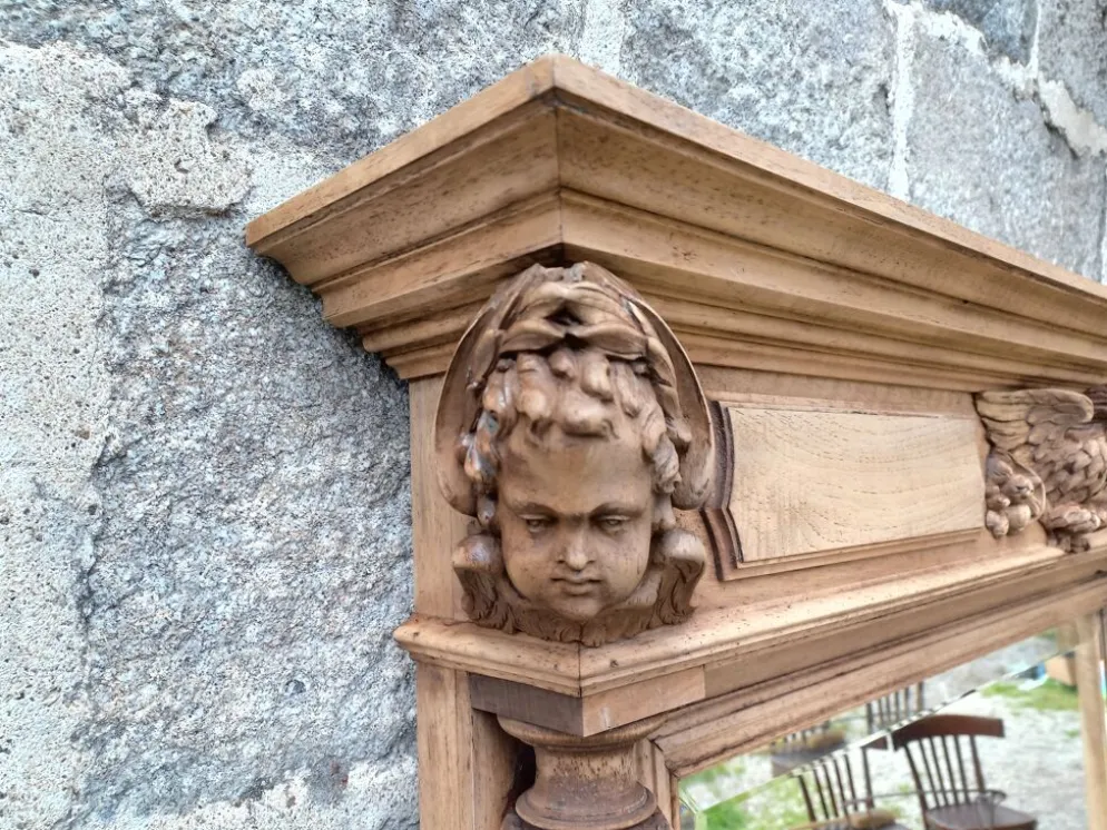 Miroir en bois sculpté, 168x112 cm