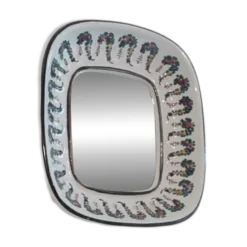 Miroir en ceramique de Wiener Keramik 1960