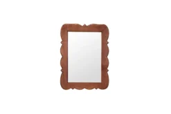Miroir en chêne massif avec bord festonné