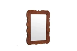 Miroir en chêne massif avec bord festonné