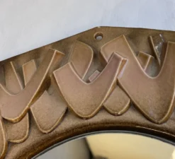Miroir en céramique années 60