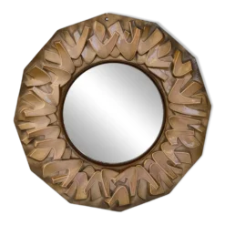 Miroir en céramique années 60