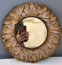 Miroir en céramique années 60