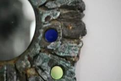 Miroir en céramique de Jacky Coville, années 70