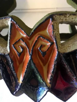 Miroir en céramique de Roland Zobel Atelier Les Cyclades Anduze