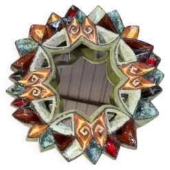 Miroir en céramique de Roland Zobel Atelier Les Cyclades Anduze