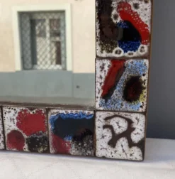 Miroir en céramique des années 60
