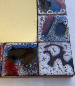 Miroir en céramique des années 60