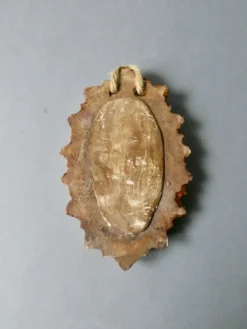 Miroir en céramique, fleurs émaillées, Vallauris